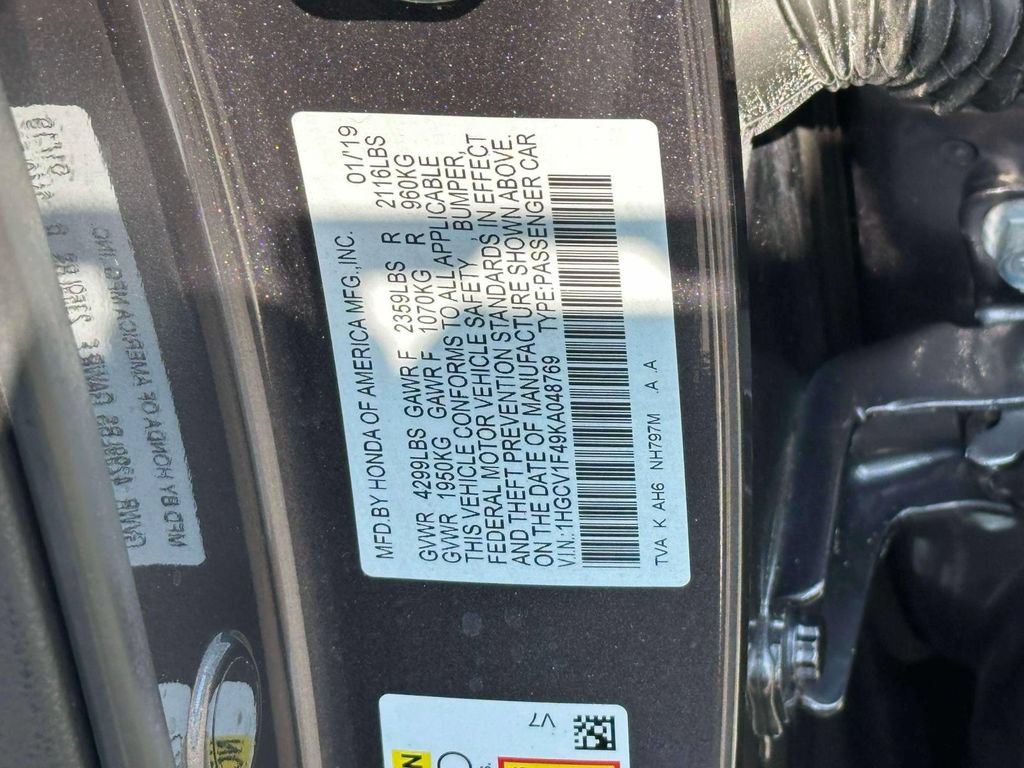 Certified 2019 Honda Accord EX image 17