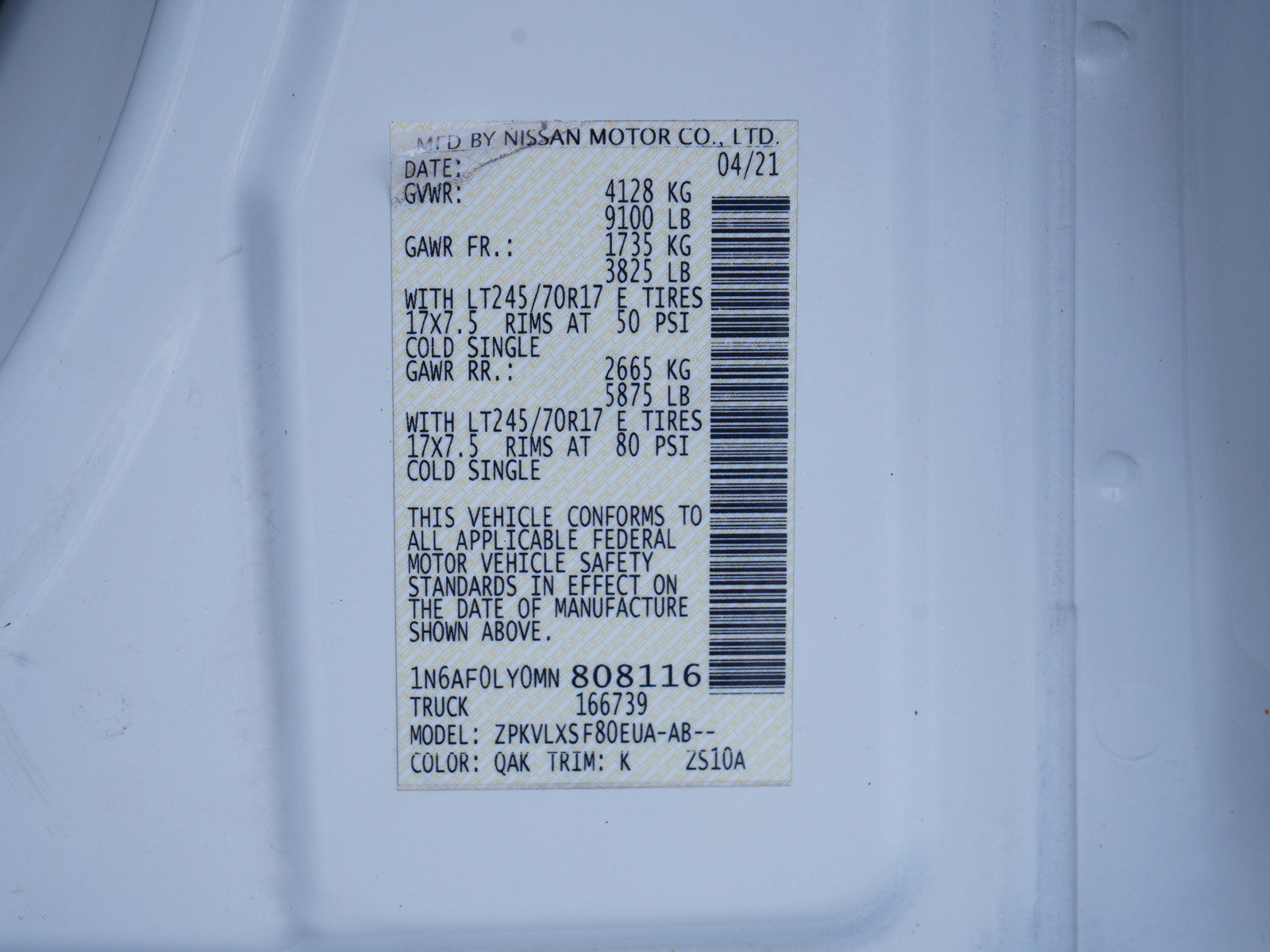 Used 2021 Nissan NV 2500 SV w/ Navigation Package image 31