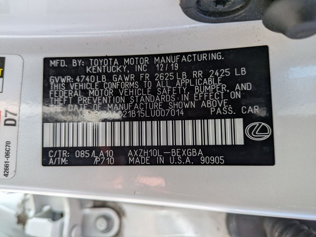 Used 2020 Lexus ES 300h FWD image 25