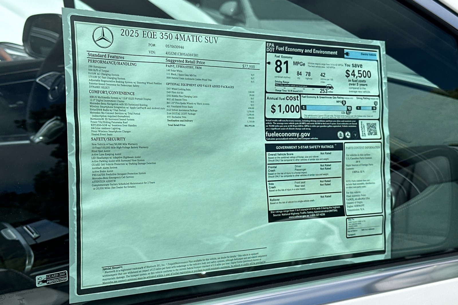 New 2025 Mercedes-Benz EQE 350+ 4MATIC SUV image 28