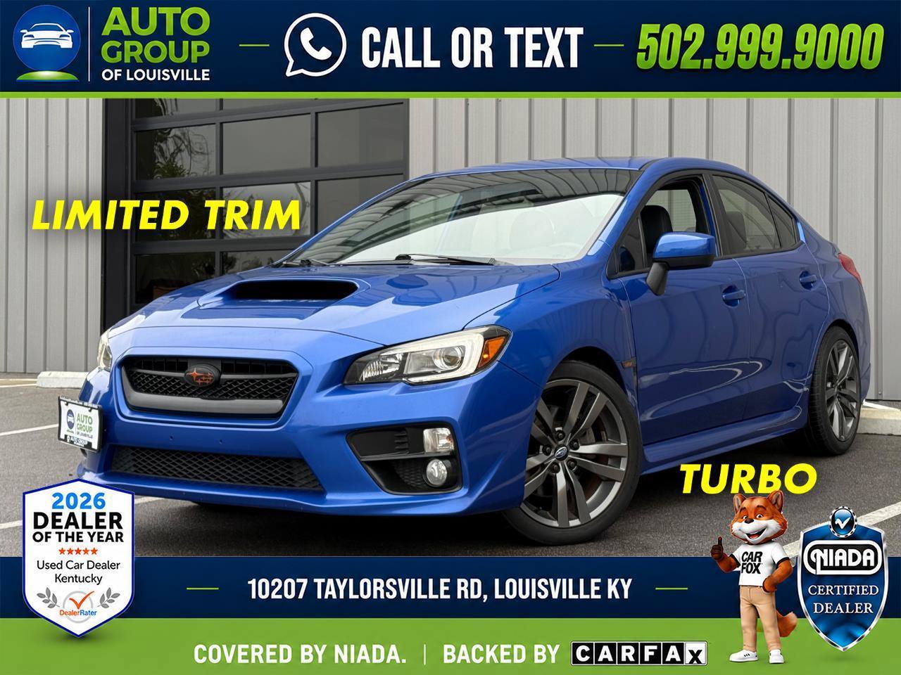 Used 2017 Subaru WRX Limited