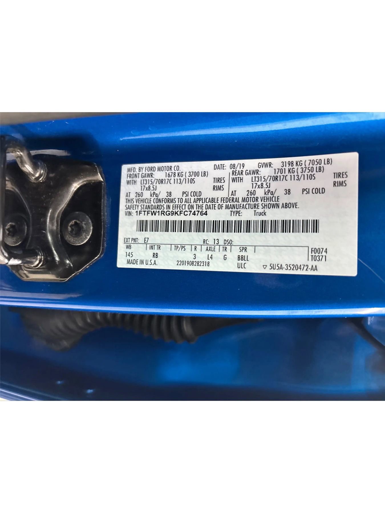 Used 2019 Ford F150 Raptor w/ Equipment Group 802A Luxury image 29