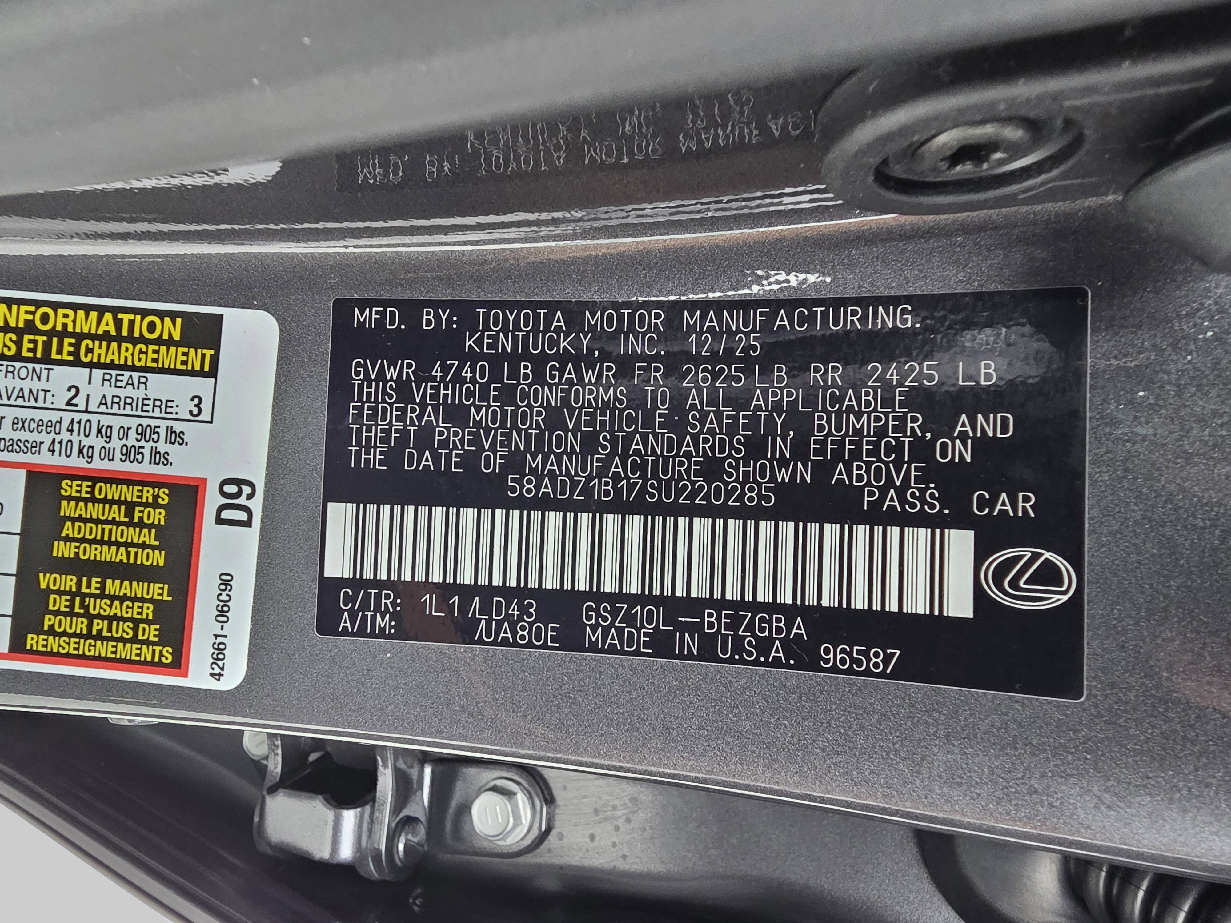 New 2025 Lexus ES 350 350 image 31