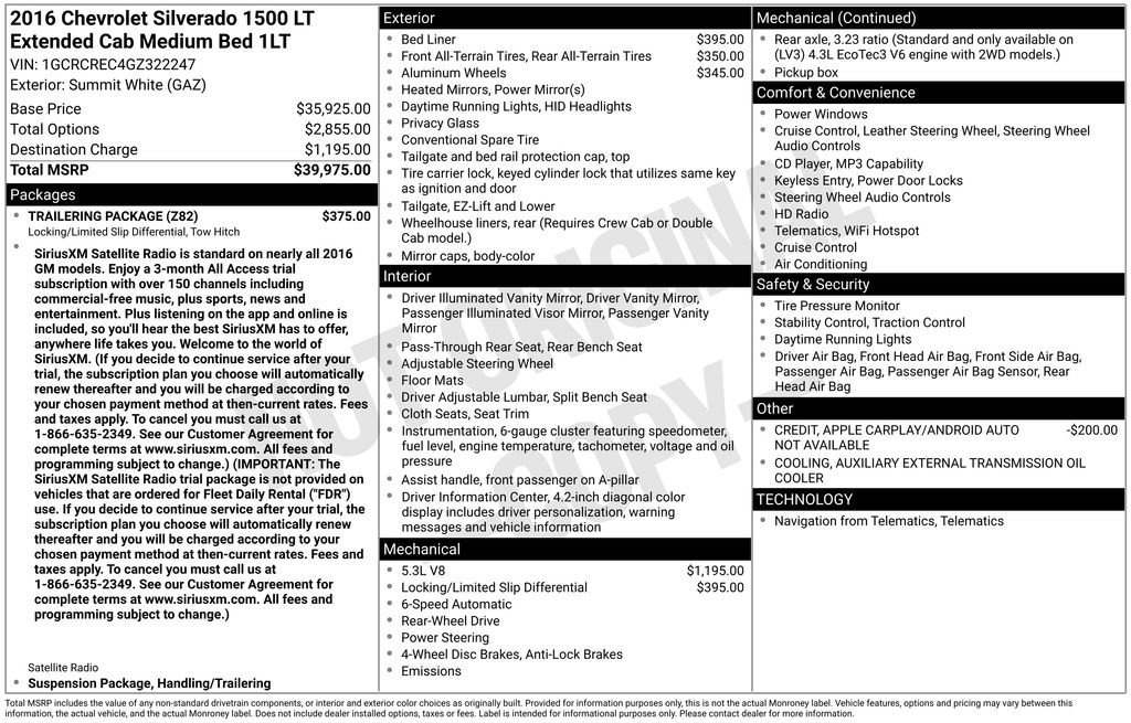 Certified 2016 Chevrolet Silverado 1500 LT w/ Trailering Package RWD image 16