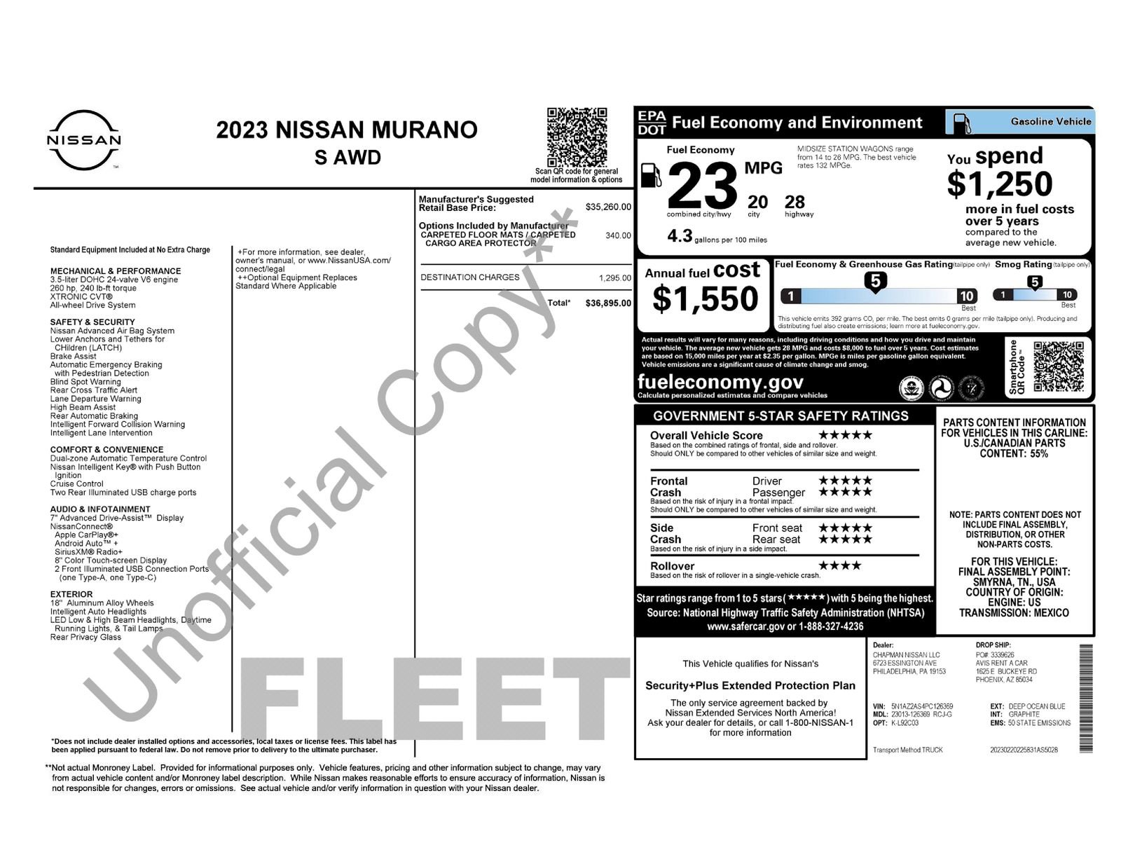 Certified 2023 Nissan Murano S image 33