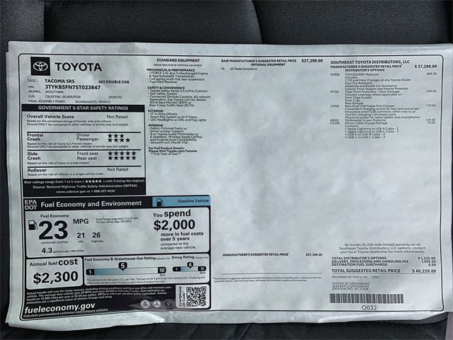 New 2025 Toyota Tacoma SR5 image 38