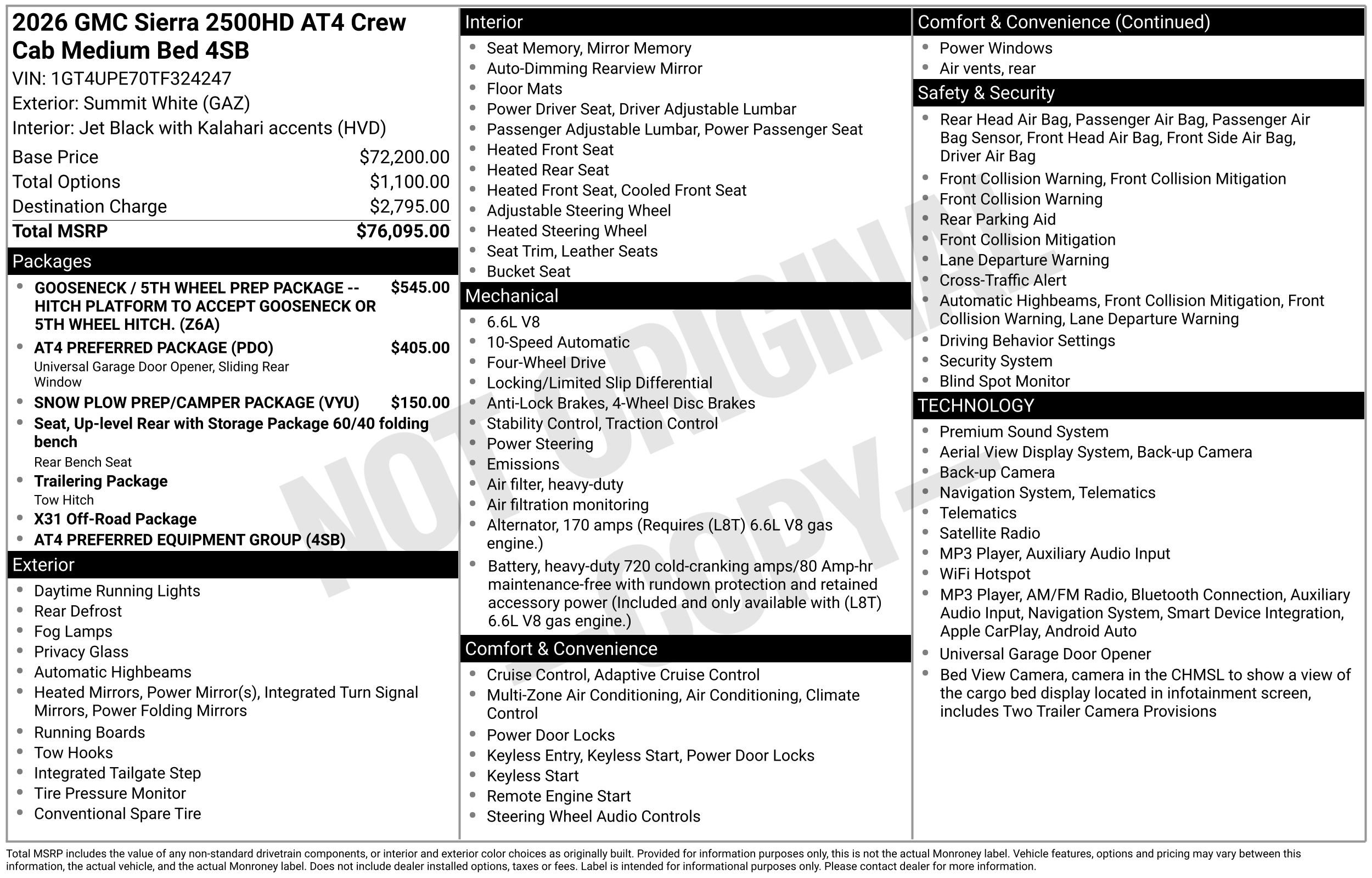 New 2026 GMC Sierra 2500 AT4 AWD/4WD image 3