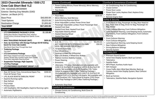 Certified 2023 Chevrolet Silverado 1500 LTZ w/ LTZ Convenience Package II AWD/4WD image 37