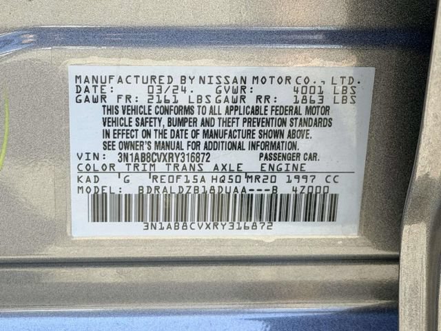 Used 2024 Nissan Sentra SV w/ All-Weather Package FWD image 25