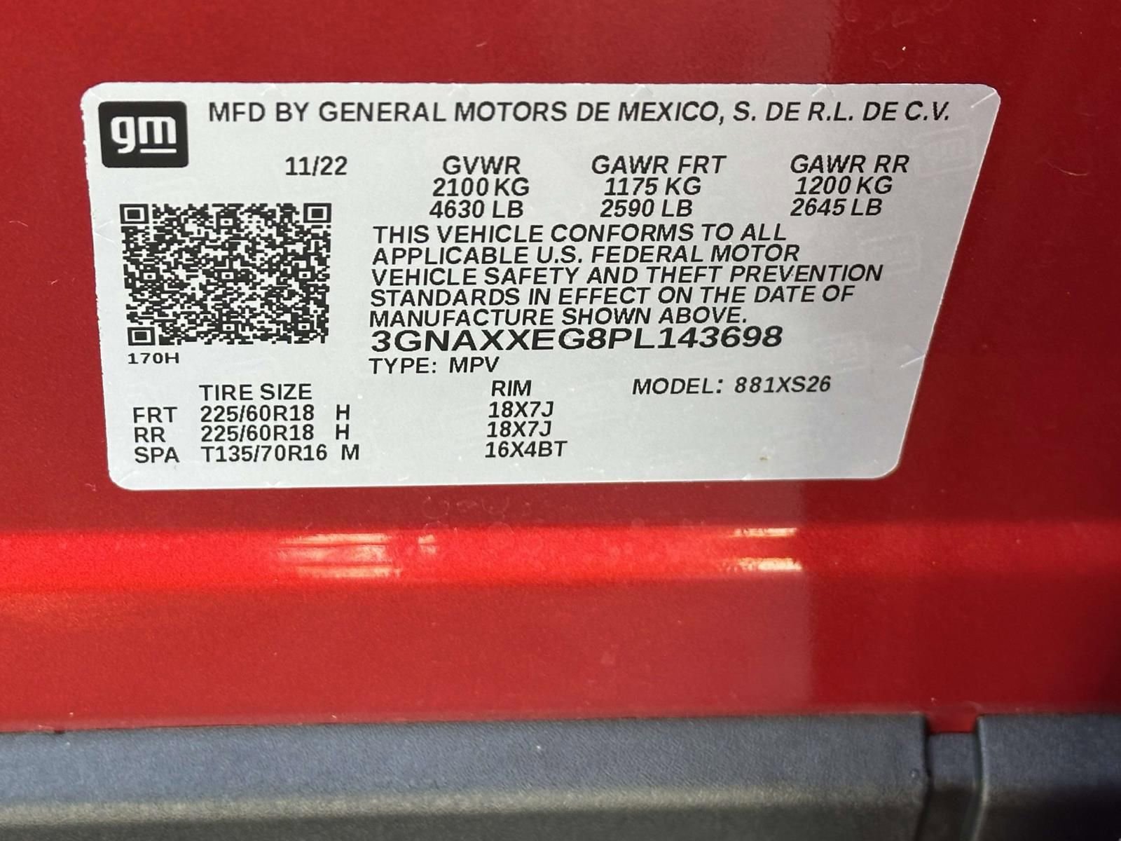 Certified 2023 Chevrolet Equinox Premier w/ LPO, Floor Liner Package image 28