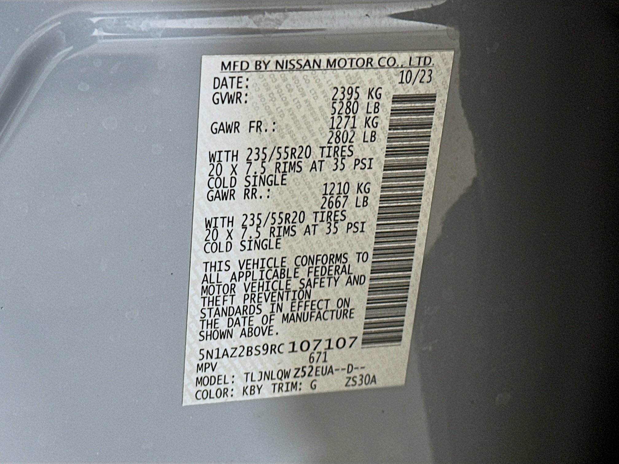 Used 2024 Nissan Murano SV w/ SV Midnight Edition Package image 12