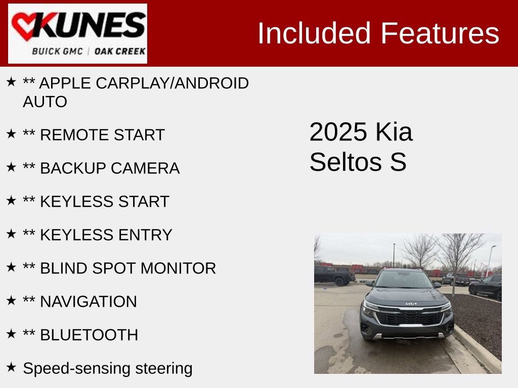 Used 2025 Kia Seltos S image 2