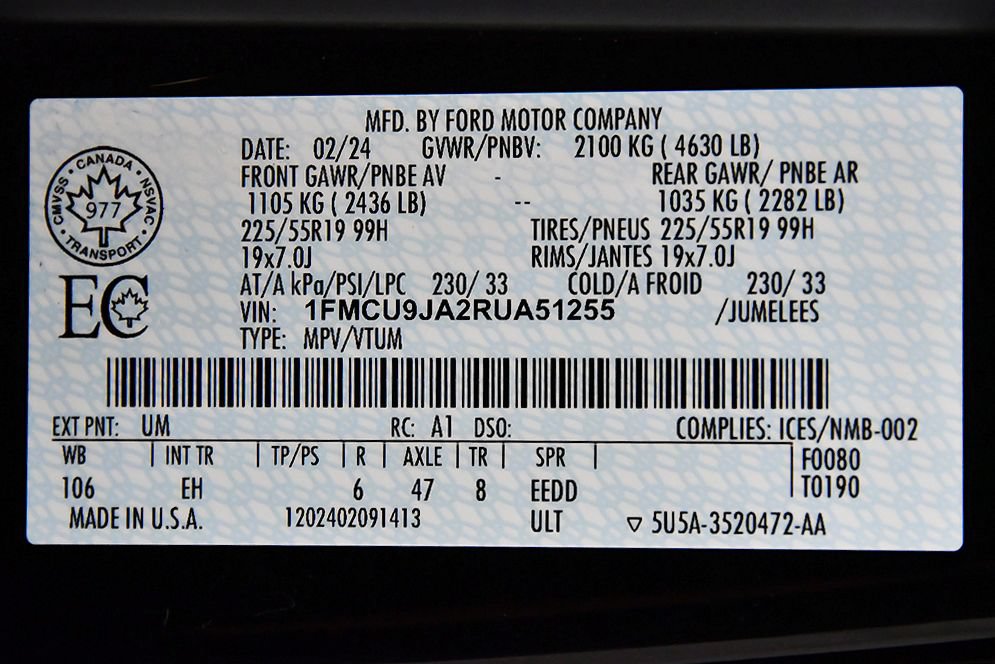 Used 2024 Ford Escape Platinum AWD/4WD image 15