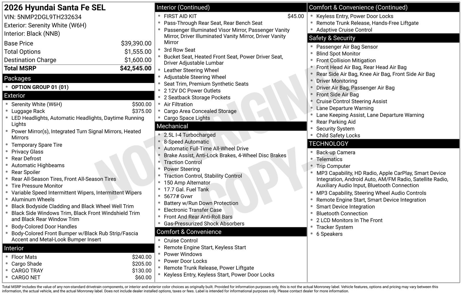 New 2026 Hyundai Santa Fe SEL AWD/4WD image 15