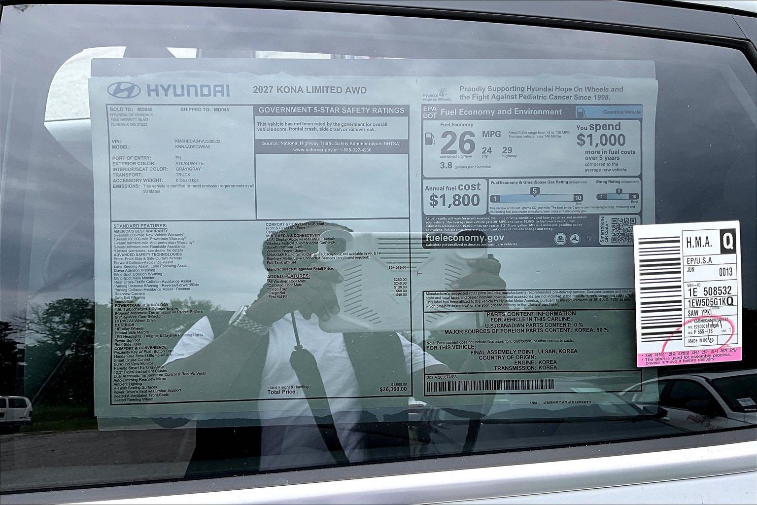 New 2027 Hyundai Kona Limited AWD/4WD image 17