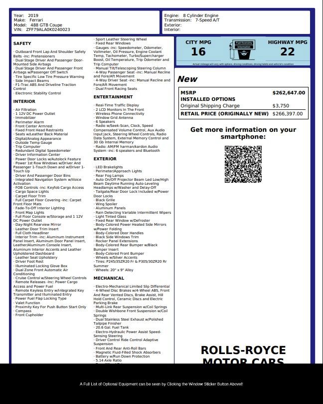 Used 2019 Ferrari 488 GTB image 2