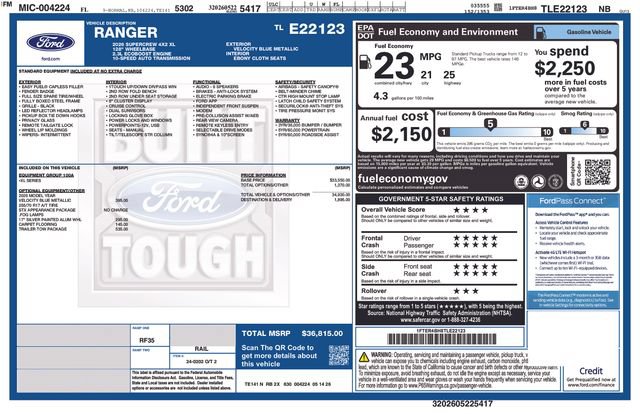 New 2026 Ford Ranger XL w/ Trailer Tow Package RWD image 4