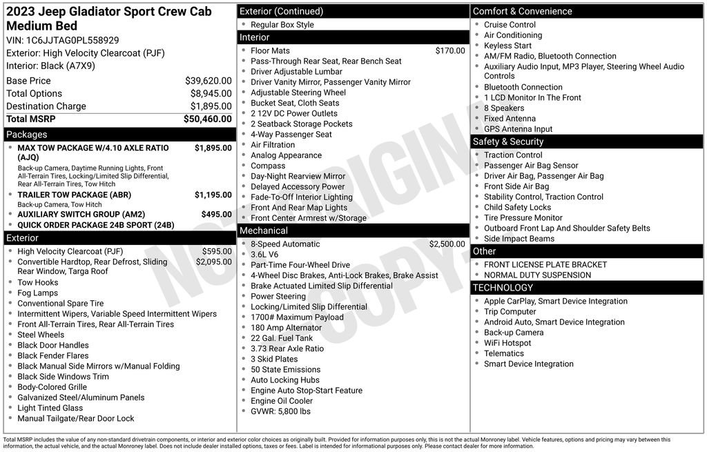 Used 2023 Jeep Gladiator Sport image 29