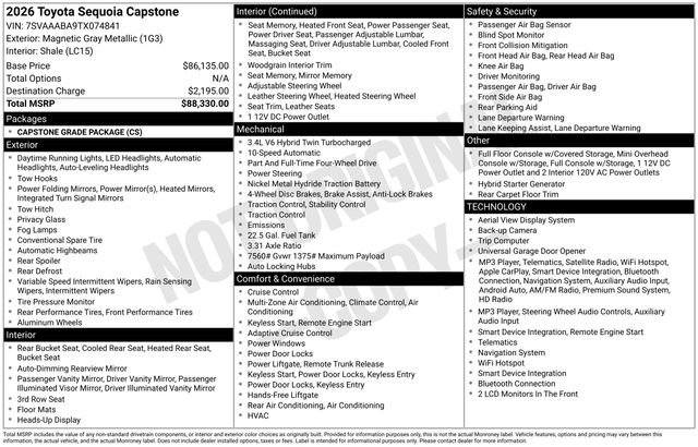 Used 2026 Toyota Sequoia Capstone AWD/4WD image 33
