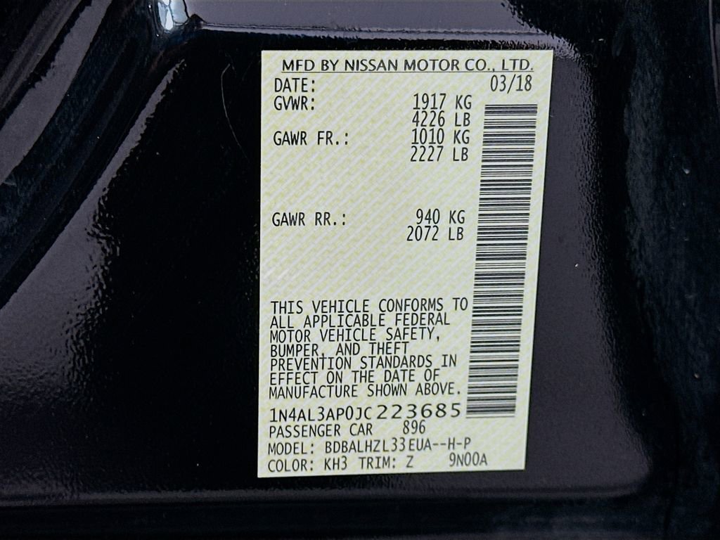 Used 2018 Nissan Altima 2.5 SR w/ SR Midnight Edition FWD image 31