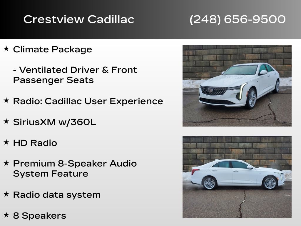 Certified 2023 Cadillac CT4 Premium Luxury w/ Climate Package image 24