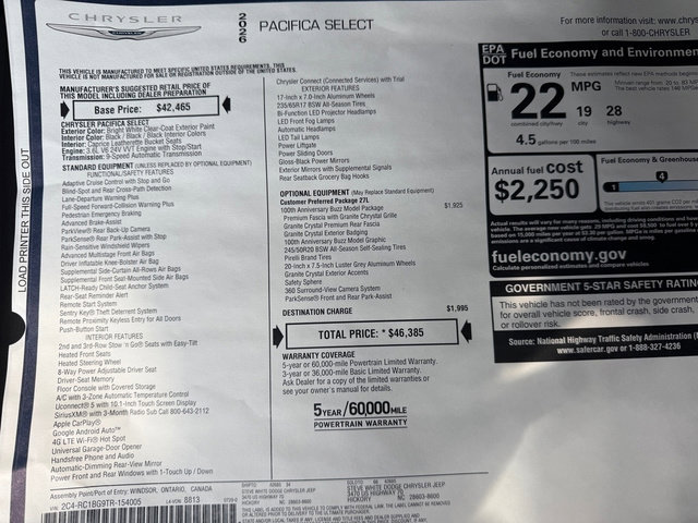 New 2026 Chrysler Pacifica Select image 35