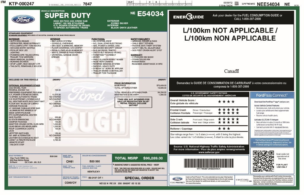 Used 2022 Ford F250 Lariat w/ Lariat Ultimate Package AWD/4WD image 5