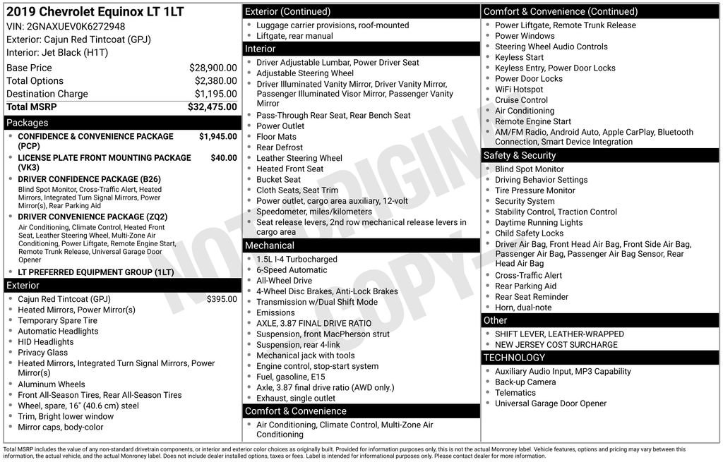 Certified 2019 Chevrolet Equinox LT AWD/4WD image 4