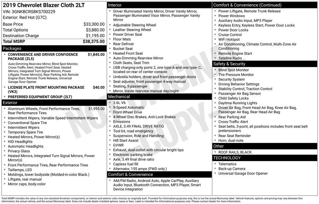 Certified 2019 Chevrolet Blazer LT image 11