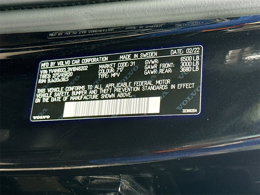 Used 2022 Volvo XC90 T8 Inscription image 35