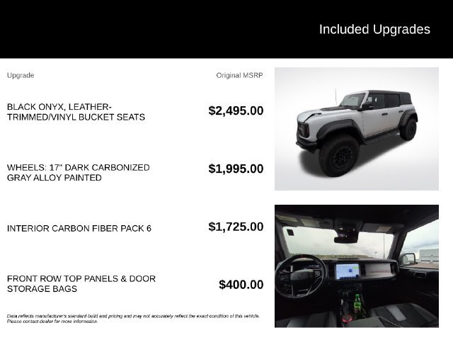 Used 2024 Ford Bronco Raptor w/ Interior Carbon Fiber Pack 6 AWD/4WD image 5