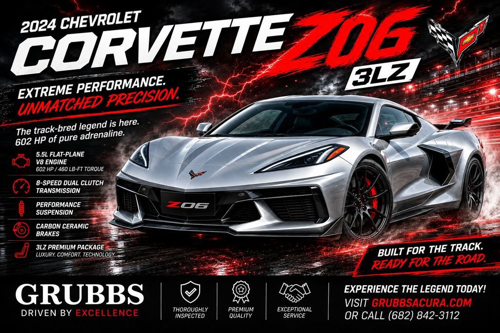 Used 2024 Chevrolet Corvette Z06 w/ Stealth Interior Trim Package RWD image 3