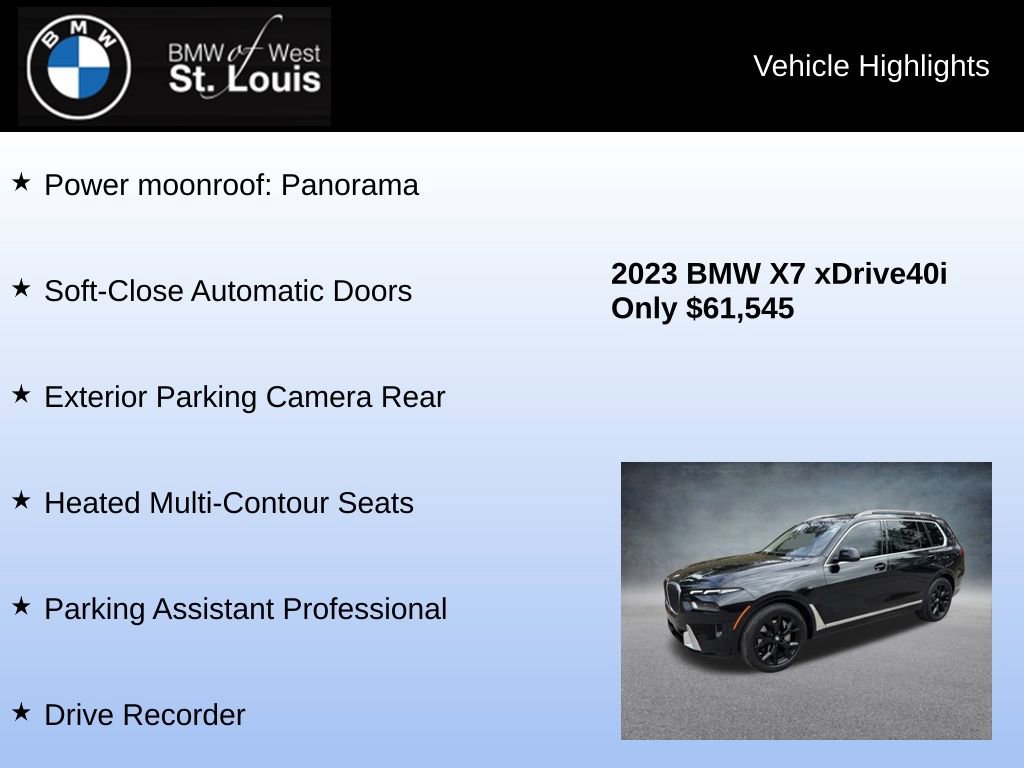 Used 2023 BMW X7 xDrive40i w/ Premium Package image 16