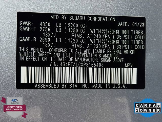 Certified 2023 Subaru Outback Onyx Edition image 32