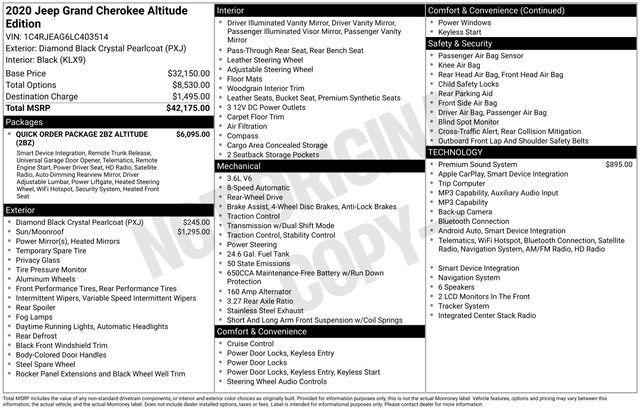 Used 2020 Jeep Grand Cherokee Altitude RWD image 7