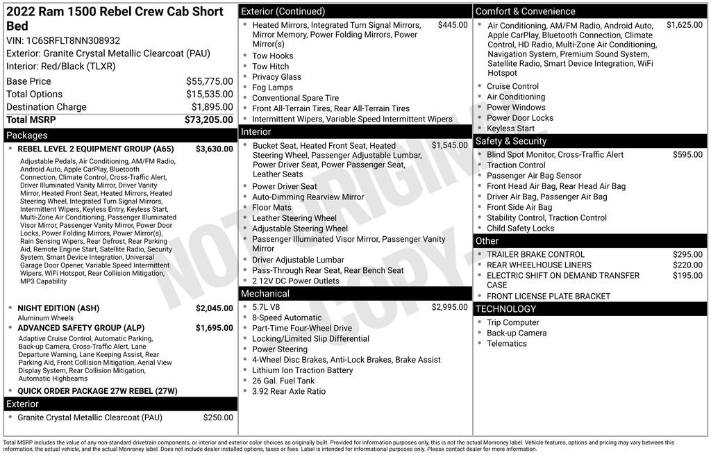 Used 2022 RAM 1500 Rebel w/ Rebel Level 2 Equipment Group AWD/4WD image 15