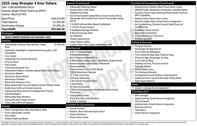 Certified 2025 Jeep Wrangler Unlimited Sahara AWD/4WD image 5