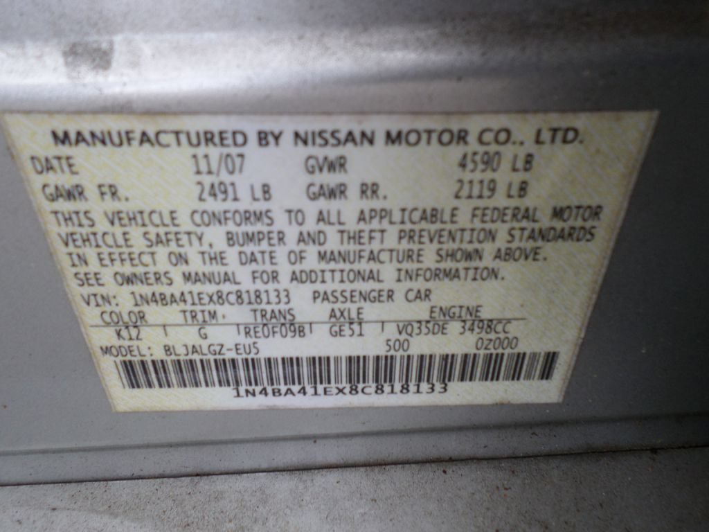 Used 2008 Nissan Maxima 3.5 SL w/ Platinum Edition Pkg FWD image 24
