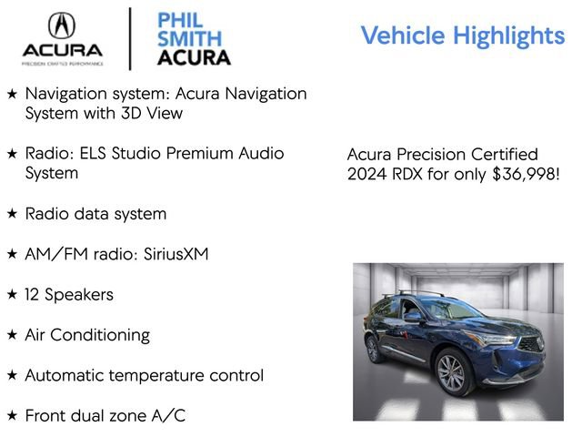Certified 2024 Acura RDX Technology Package image 5