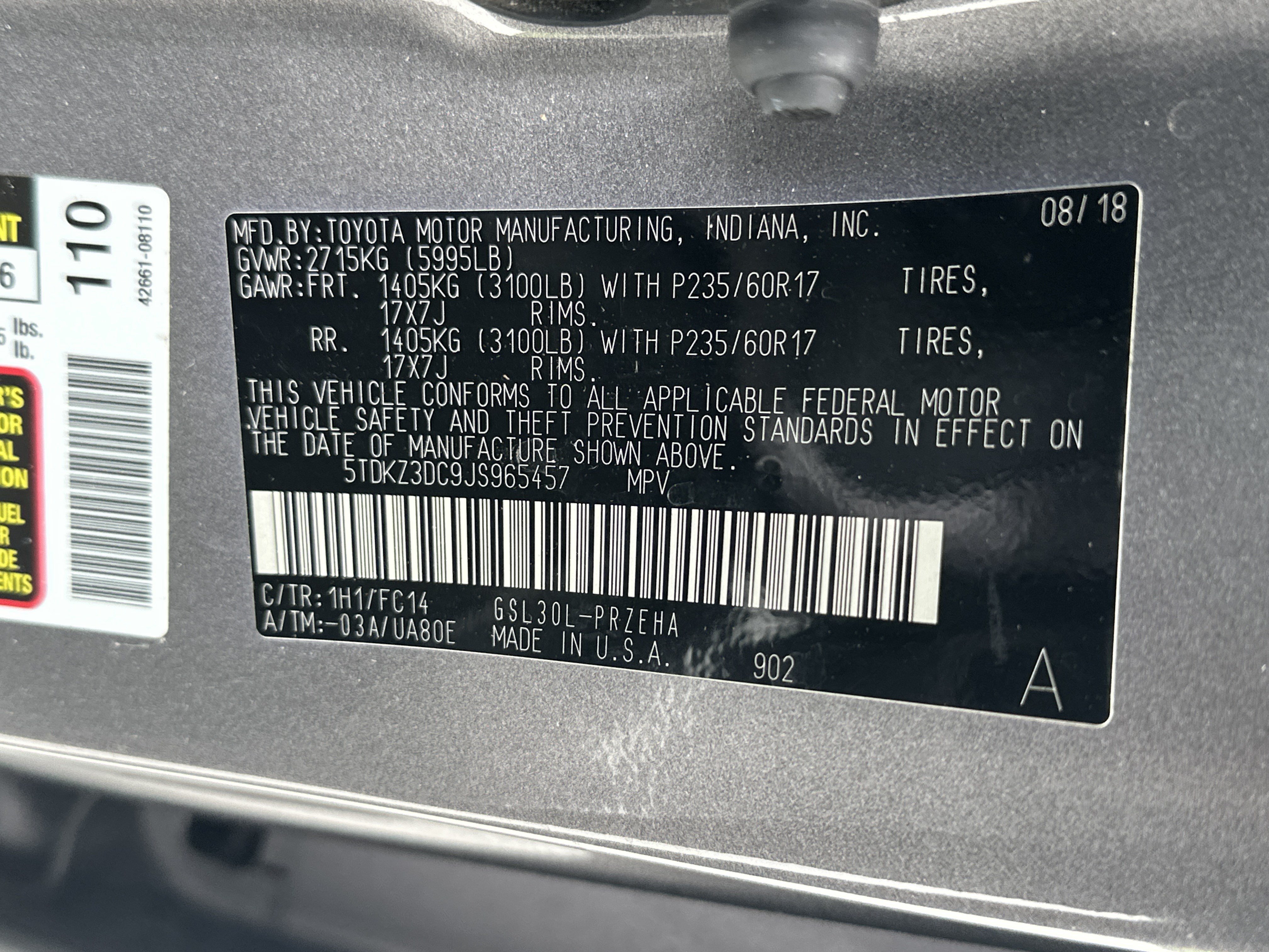 Used 2018 Toyota Sienna LE FWD image 36