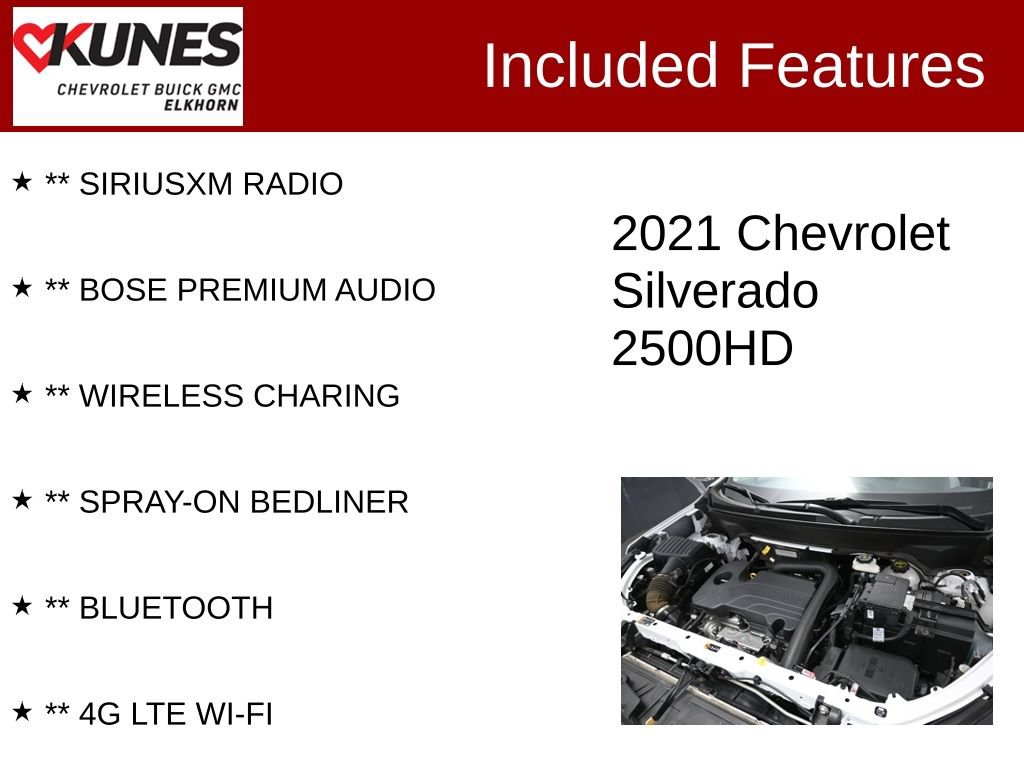 Used 2021 Chevrolet Silverado 2500 LTZ w/ LTZ Premium Package AWD/4WD image 3