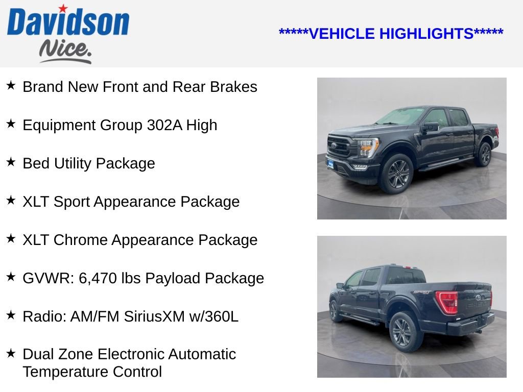 Certified 2023 Ford F150 XLT w/ Equipment Group 302A High image 4