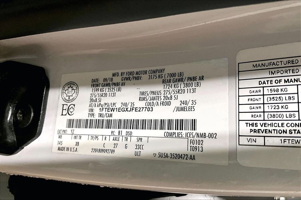 Used 2018 Ford F150 XLT w/ Equipment Group 302A Luxury image 20