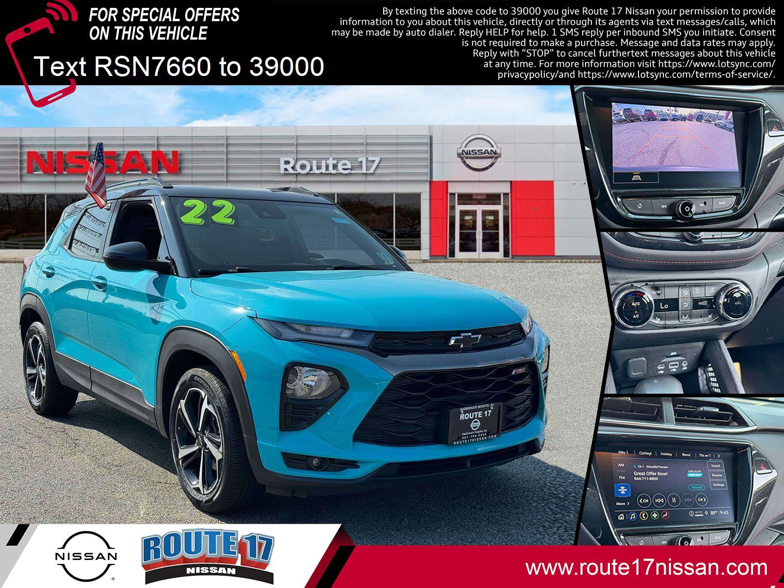 Used 2022 Chevrolet TrailBlazer RS w/ Technology Package
