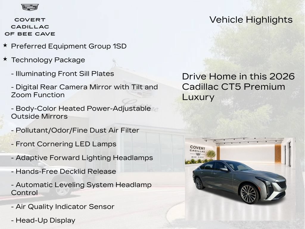 New 2026 Cadillac CT5 Premium Luxury w/ Platinum Package RWD image 6