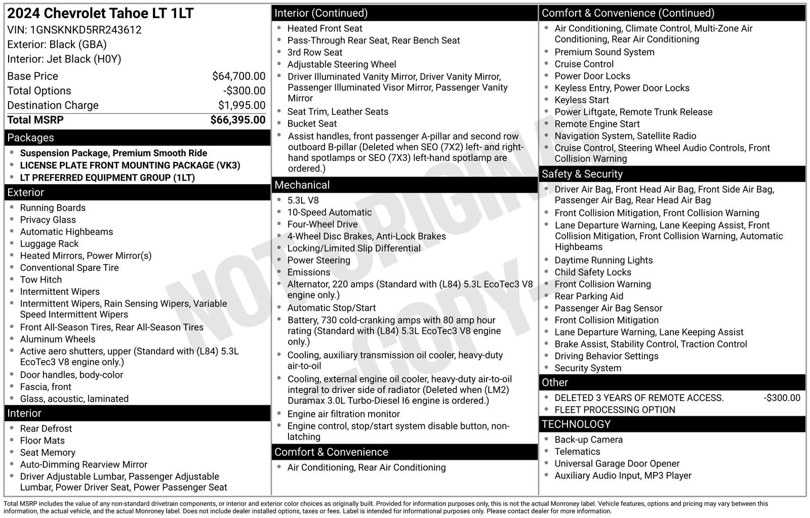 Used 2024 Chevrolet Tahoe LT AWD/4WD image 7