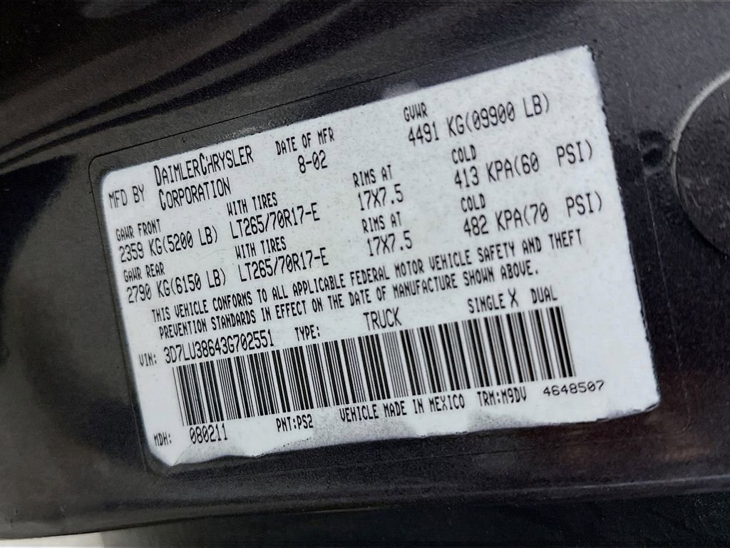 Used 2003 Dodge Ram 3500 Truck SLT image 27