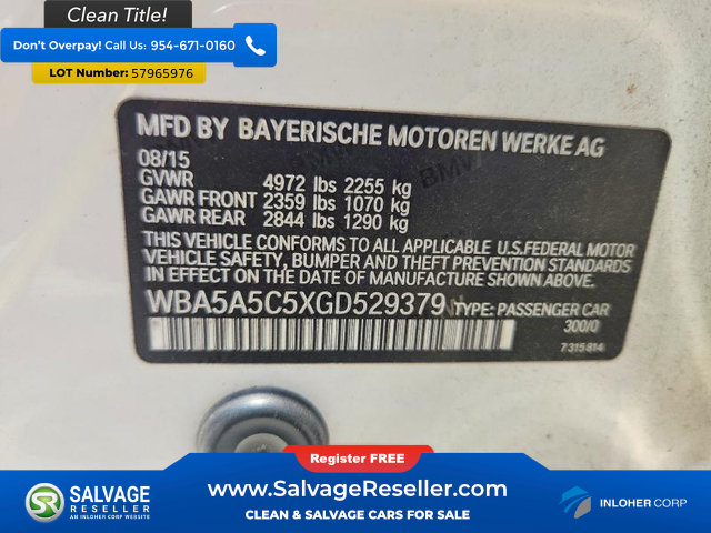 Used 2016 BMW 528i Sedan RWD image 16