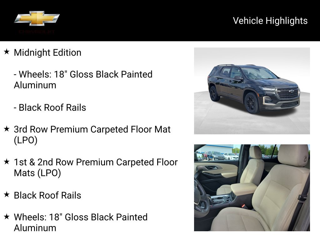 Used 2022 Chevrolet Traverse LS w/ Midnight/Sport Edition AWD/4WD image 21