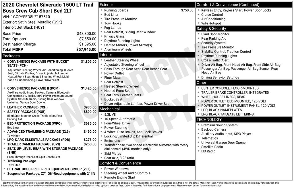 Used 2020 Chevrolet Silverado 1500 LT Trail Boss AWD/4WD image 11